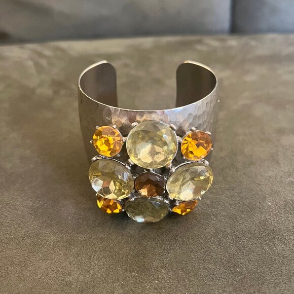 Vintage 1980’s Gerard Yosca Gem Cuff - Picture 4 of 8